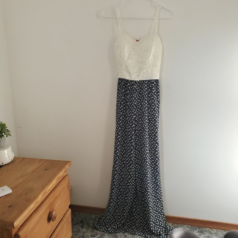 Candies Lace Spaghetti Strap Long Pants Jumpsuit